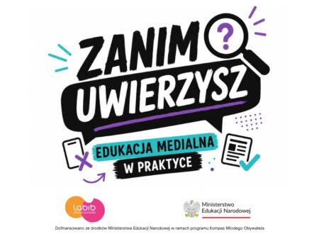 grafika z nazwą projektu: " Zanim uwierzysz"