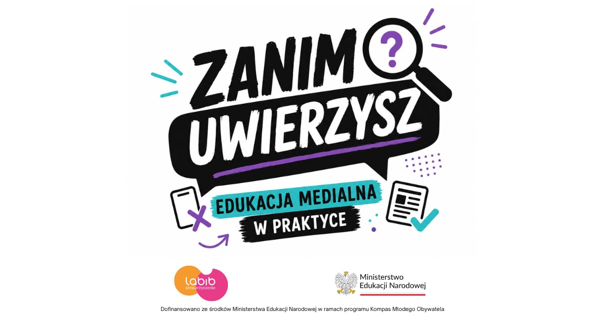 grafika z nazwą projektu: " Zanim uwierzysz"